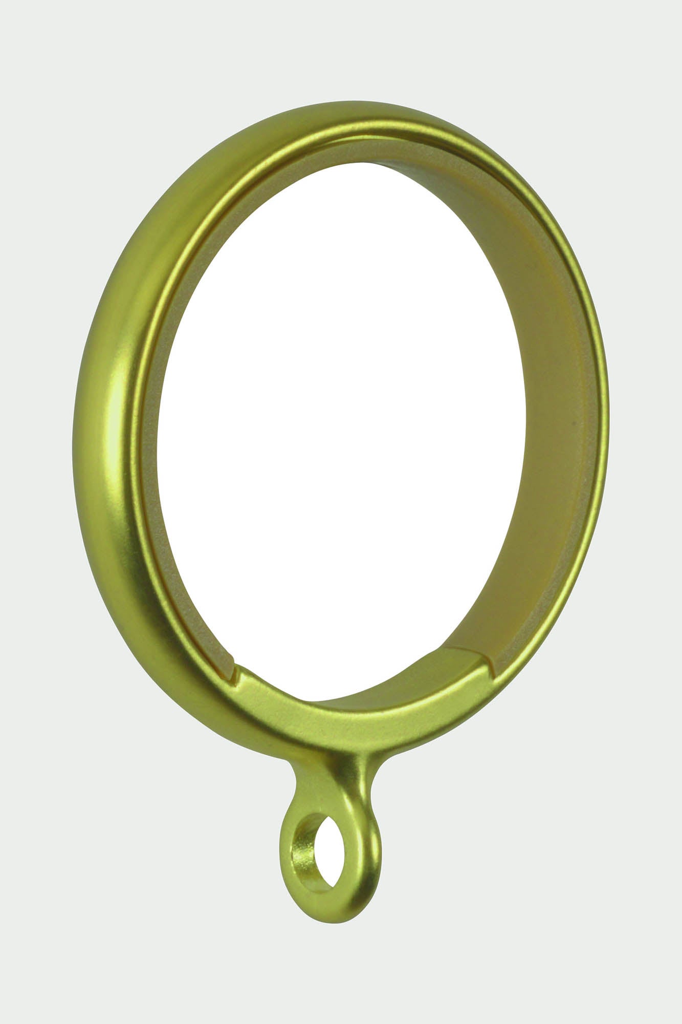 6 Brushed brass steel curtain rings