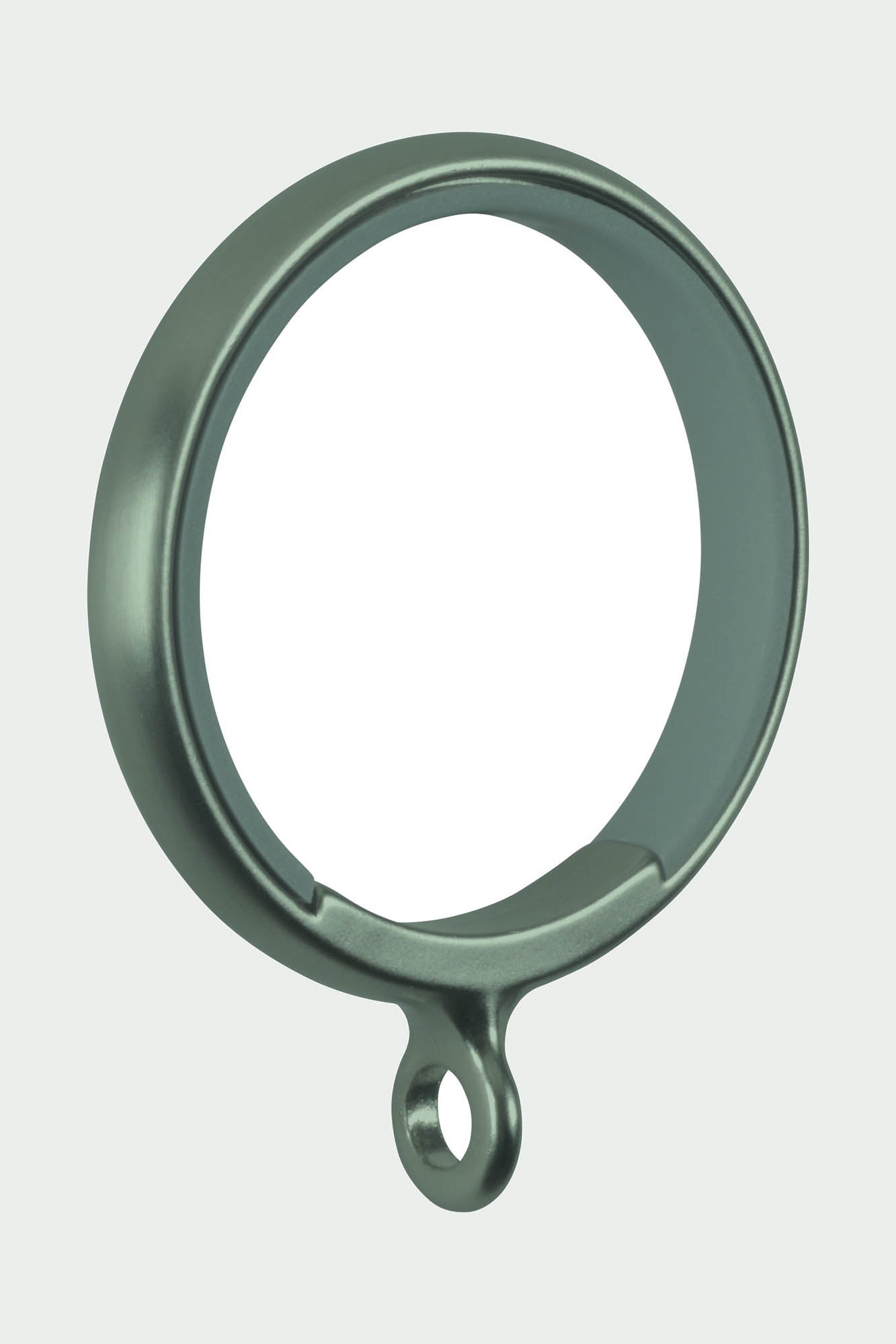 6 Polished nickel steel curtain rings