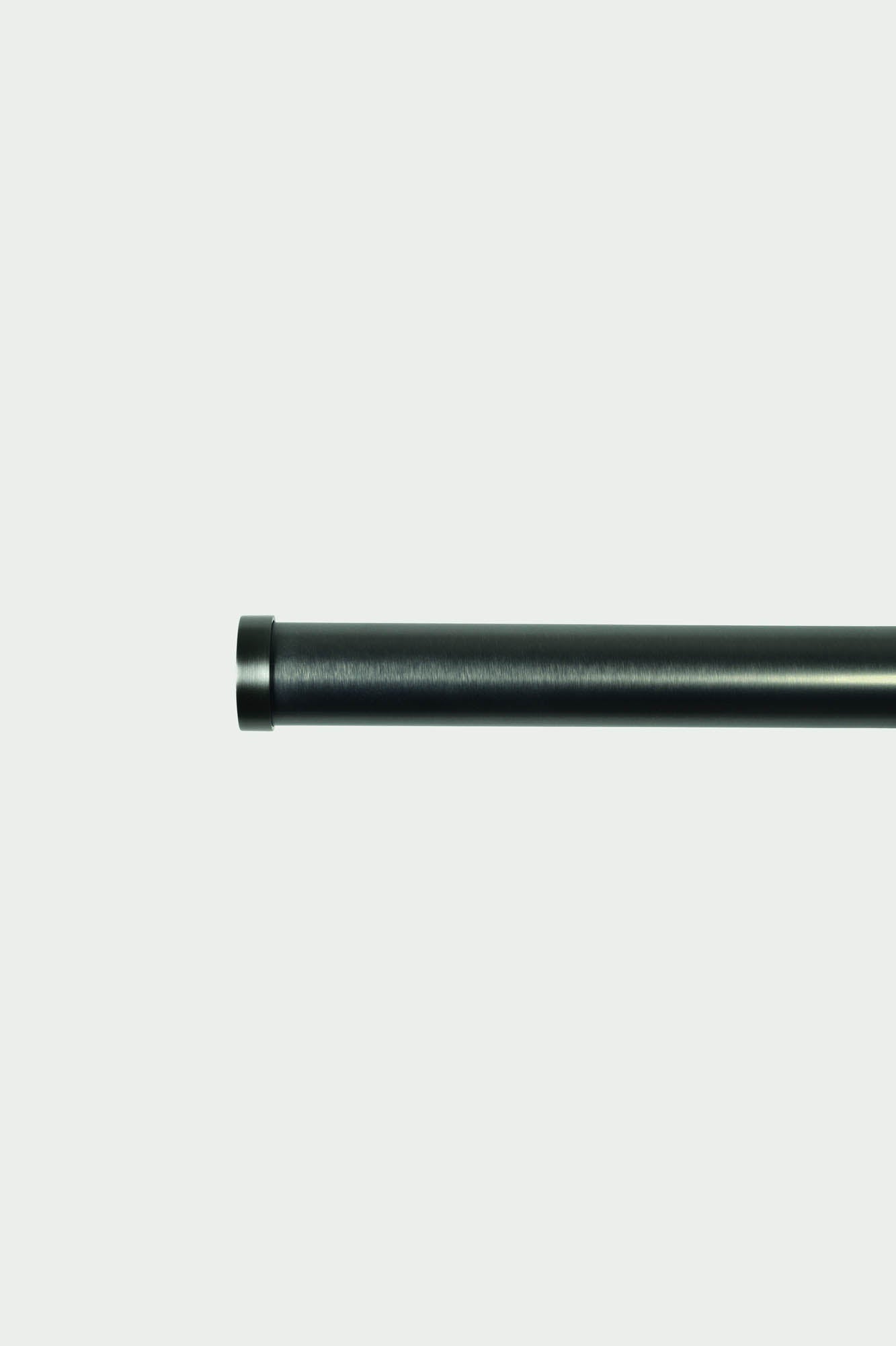2 Black nickel steel end cap finials