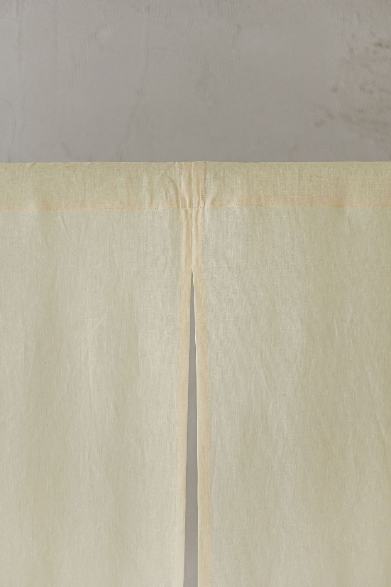 Vanilla yellow Linen Noren Curtain
