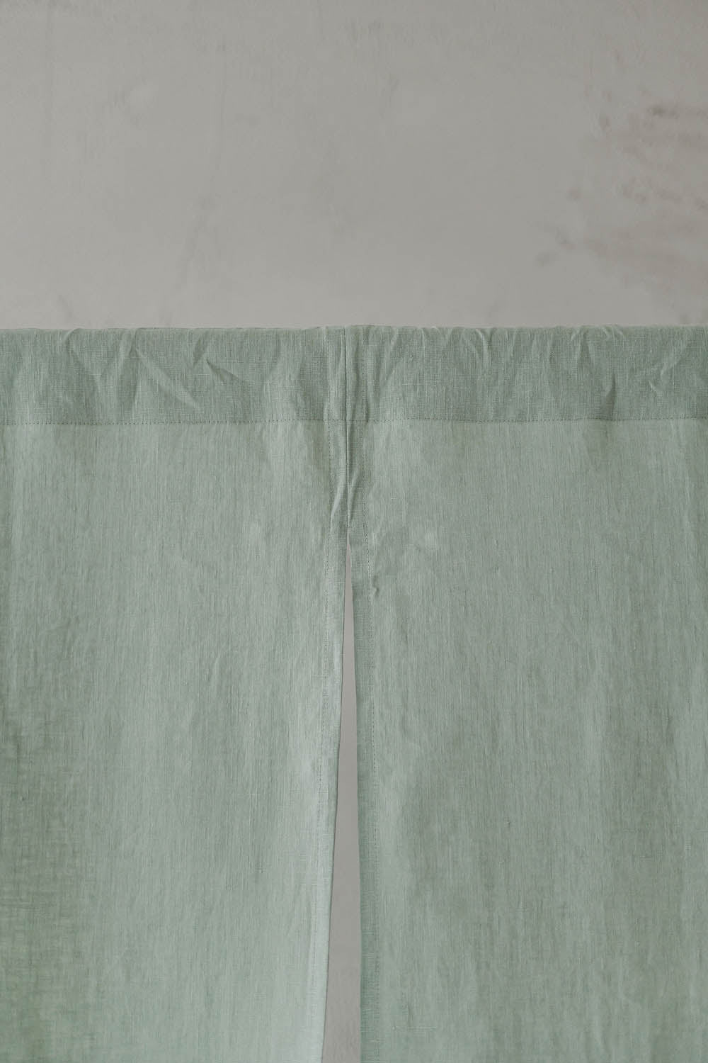 Frosty Green Linen Noren Curtain