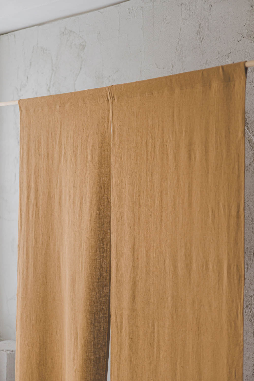 Camel Heavyweight Linen Noren Curtain
