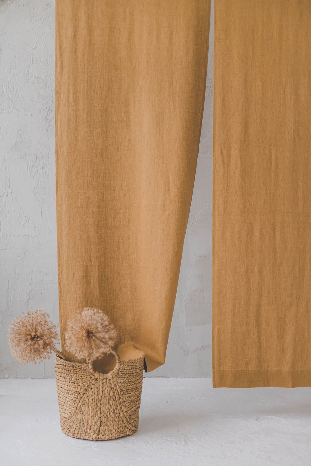 Camel Heavyweight Linen Noren Curtain