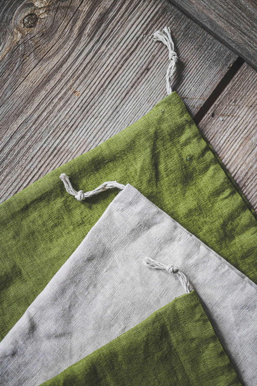 Linen bread bag in various colors