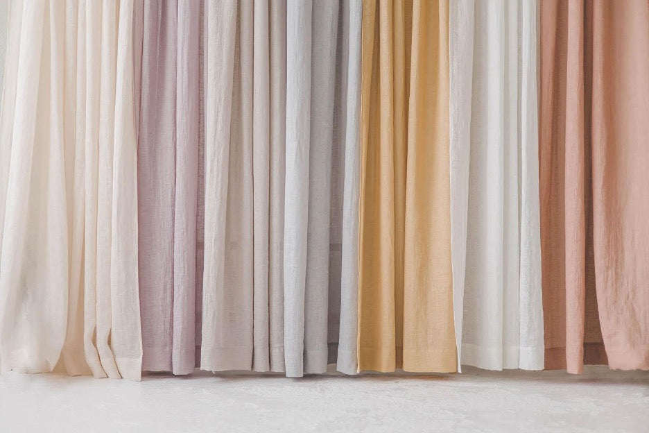 Sheer linen curtains - ForestlandLinen