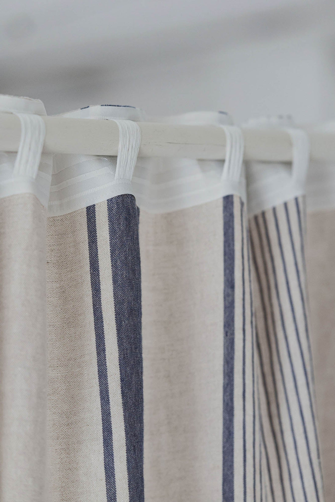 Curtains with heading tape