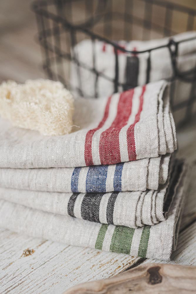 French style linen towels - set of 2