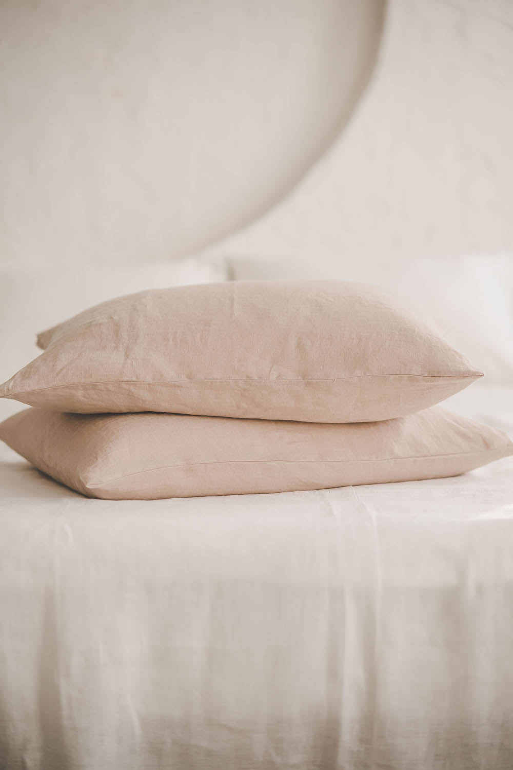 Sand linen pillowcase