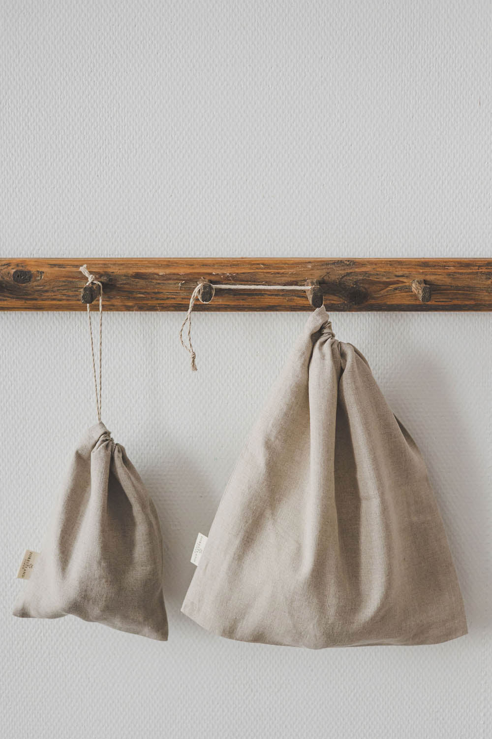 Natural linen bread bag