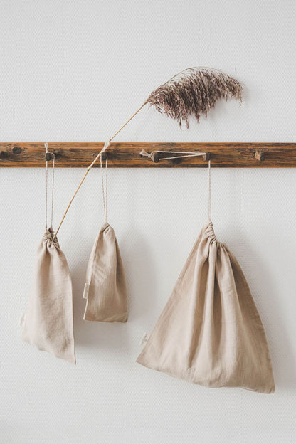 Sand linen bread bag