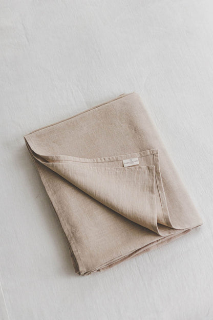 Sand linen flat sheet