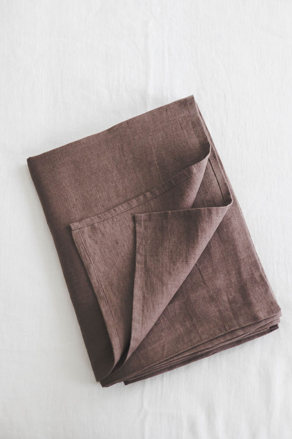 Cocoa linen flat sheet