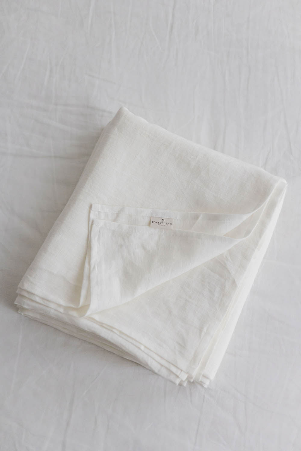 Off white linen flat sheet