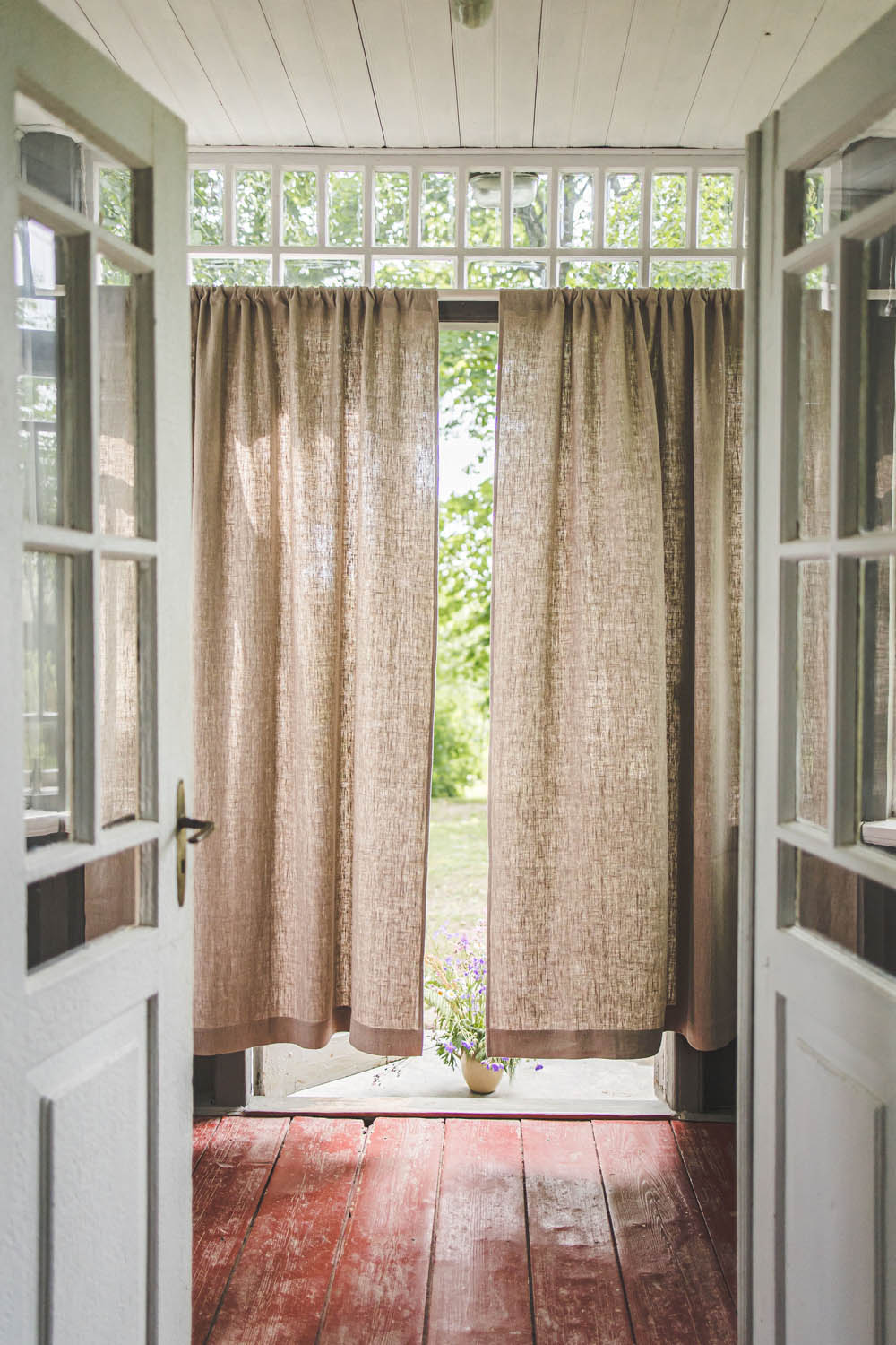 Heavyweight natural linen curtain