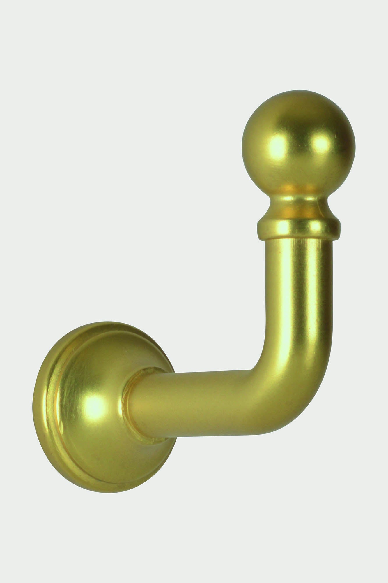 2 Brushed brass steel tieback hooks - 50mm
