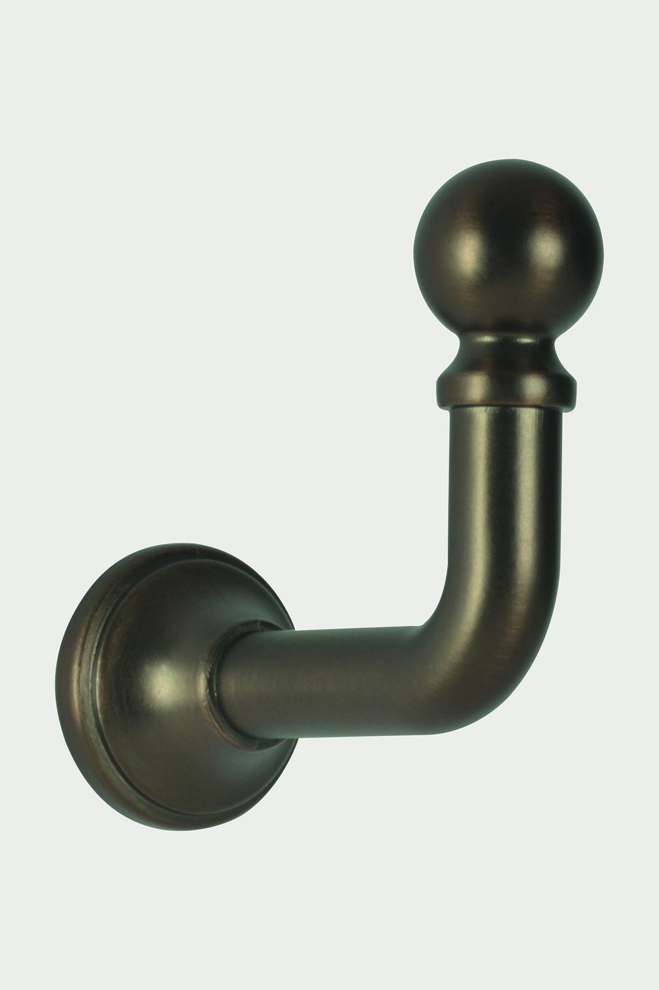 2 Brushed bronze steel tieback hooks - 50mm
