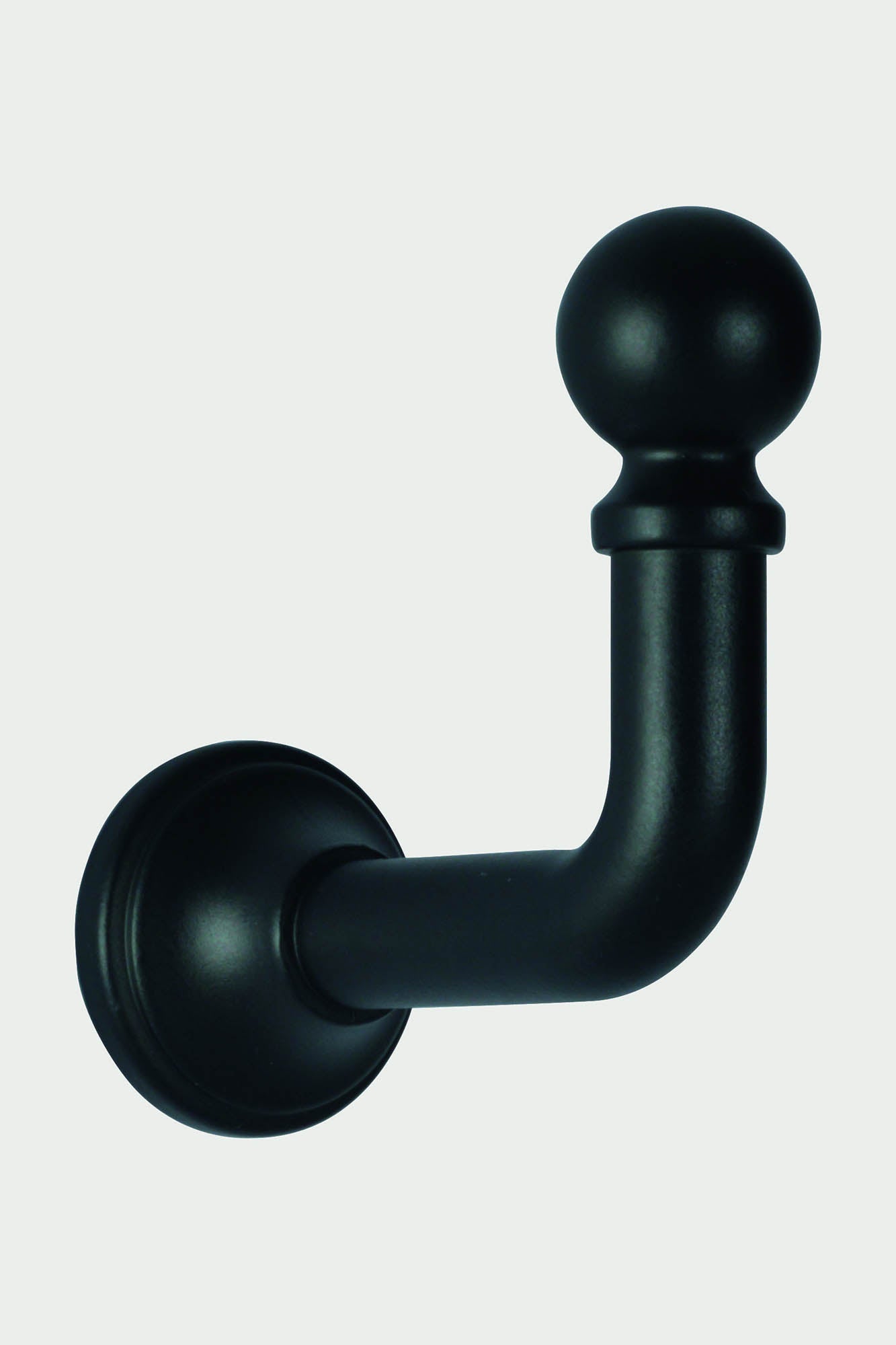 2 Black steel tieback hooks - 50mm