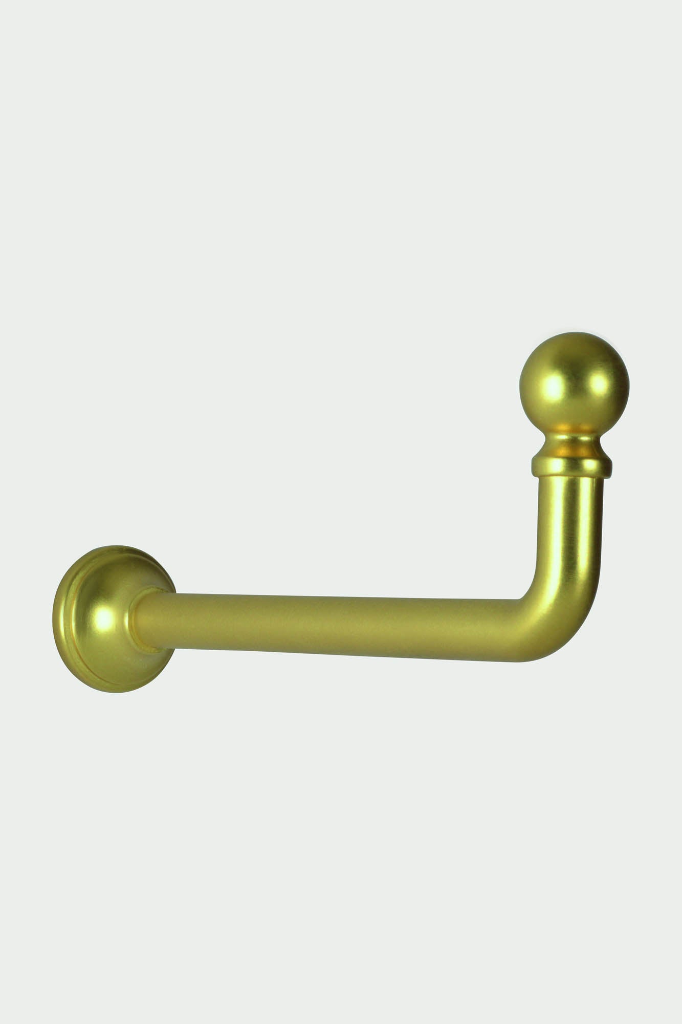 2 Brushed brass steel long tieback hooks - 110mm