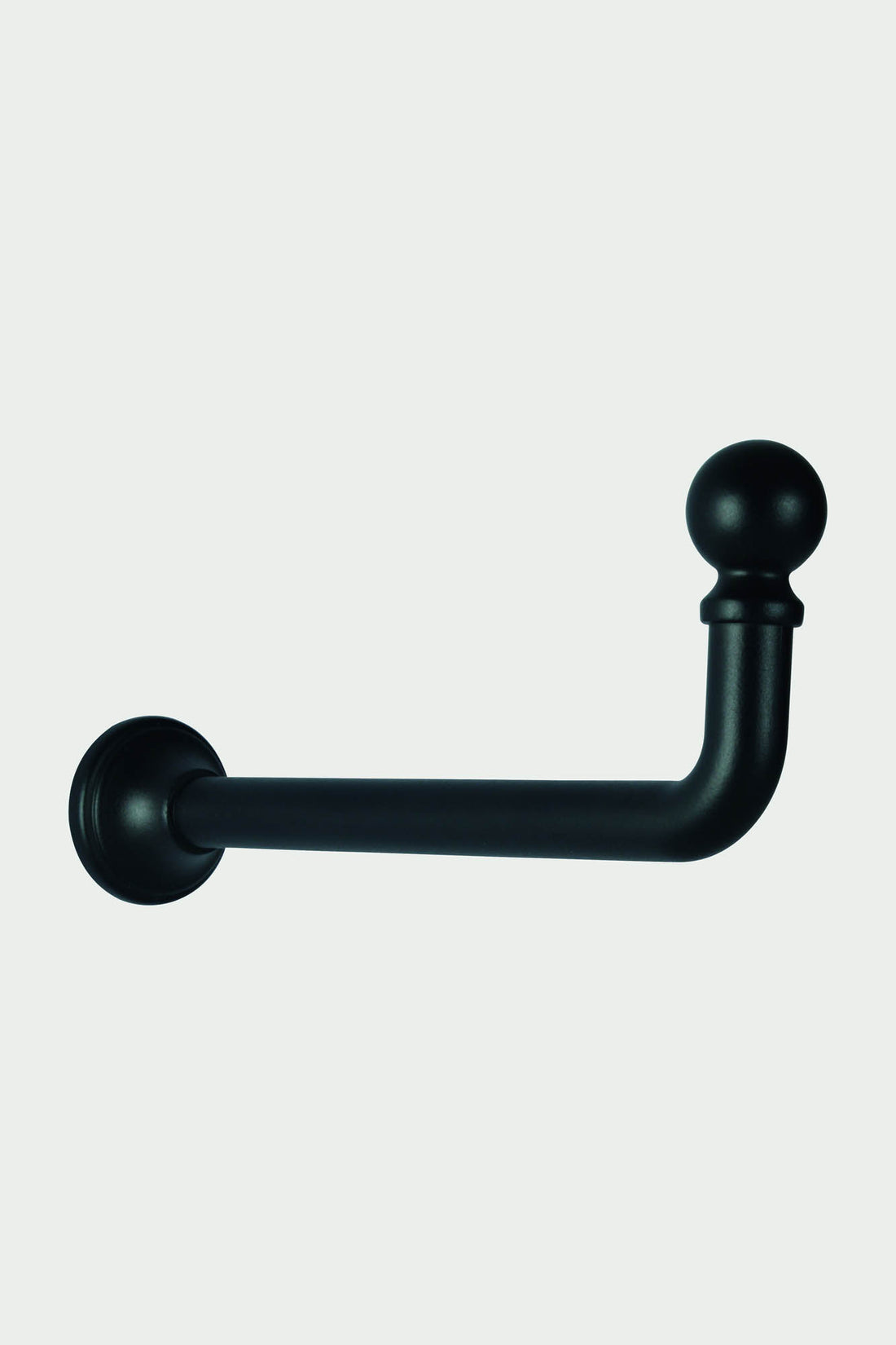 2 Black steel long tieback hooks - 110mm