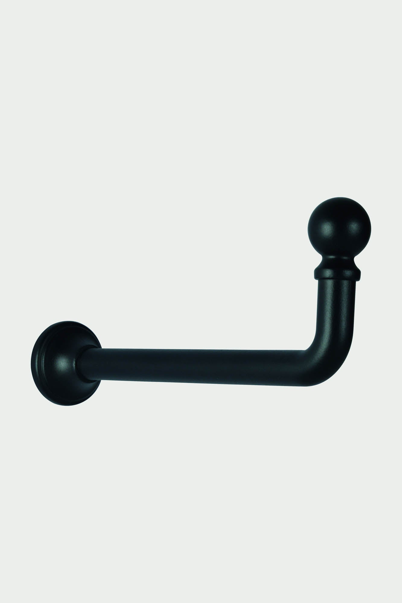 2 Black steel long tieback hooks - 110mm