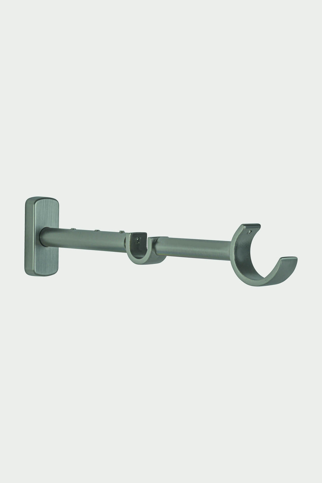 2 Polished nickel steel double extensible brackets - 21cm