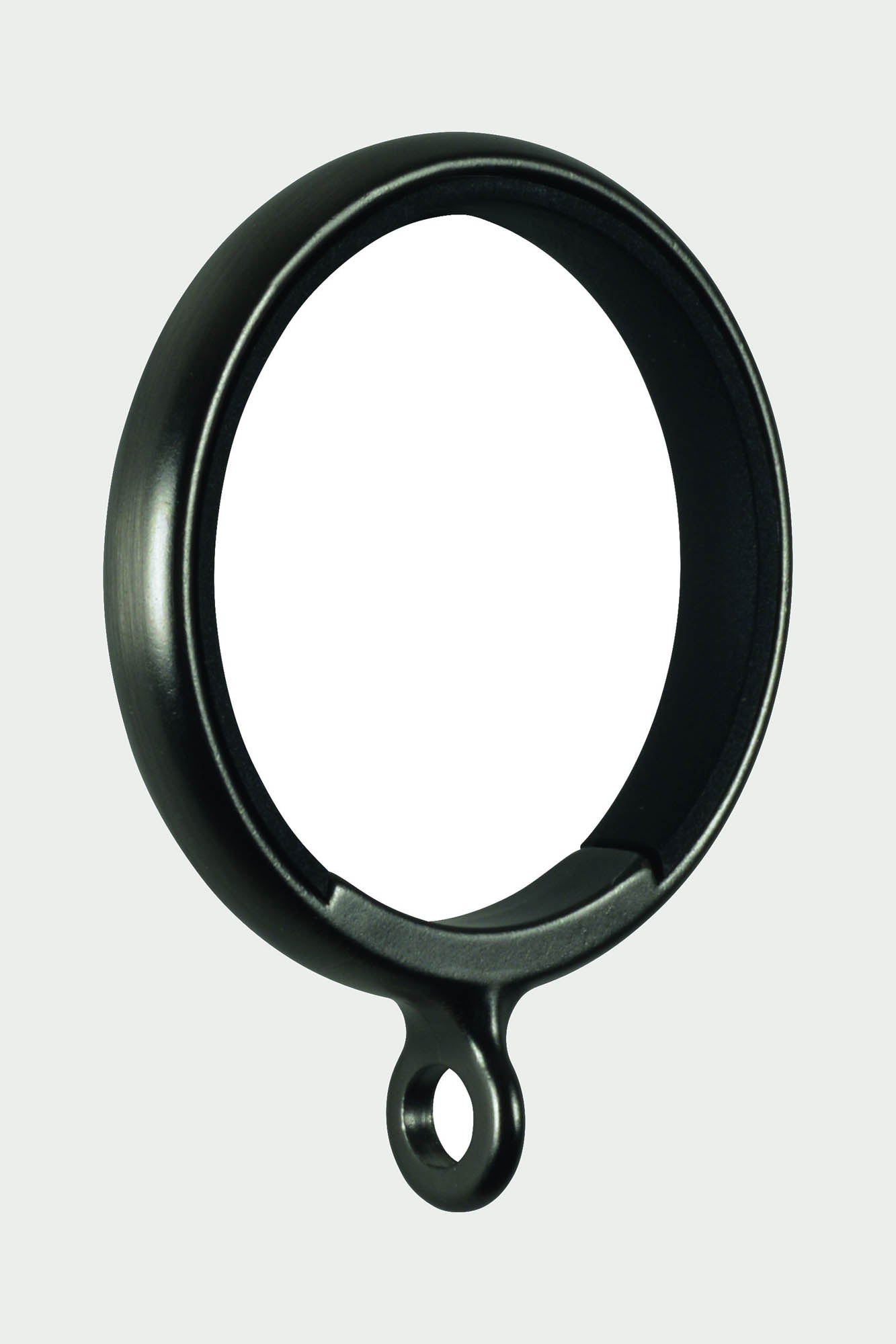 6 Black nickel steel curtain rings