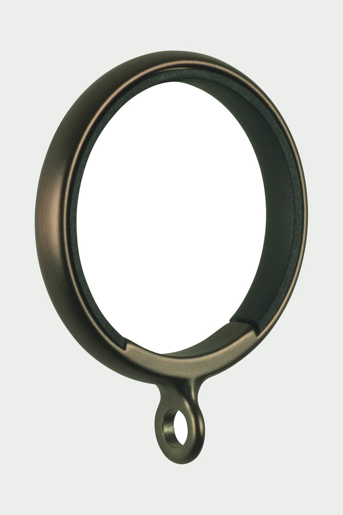 6 Brushed bronze steel curtain rings