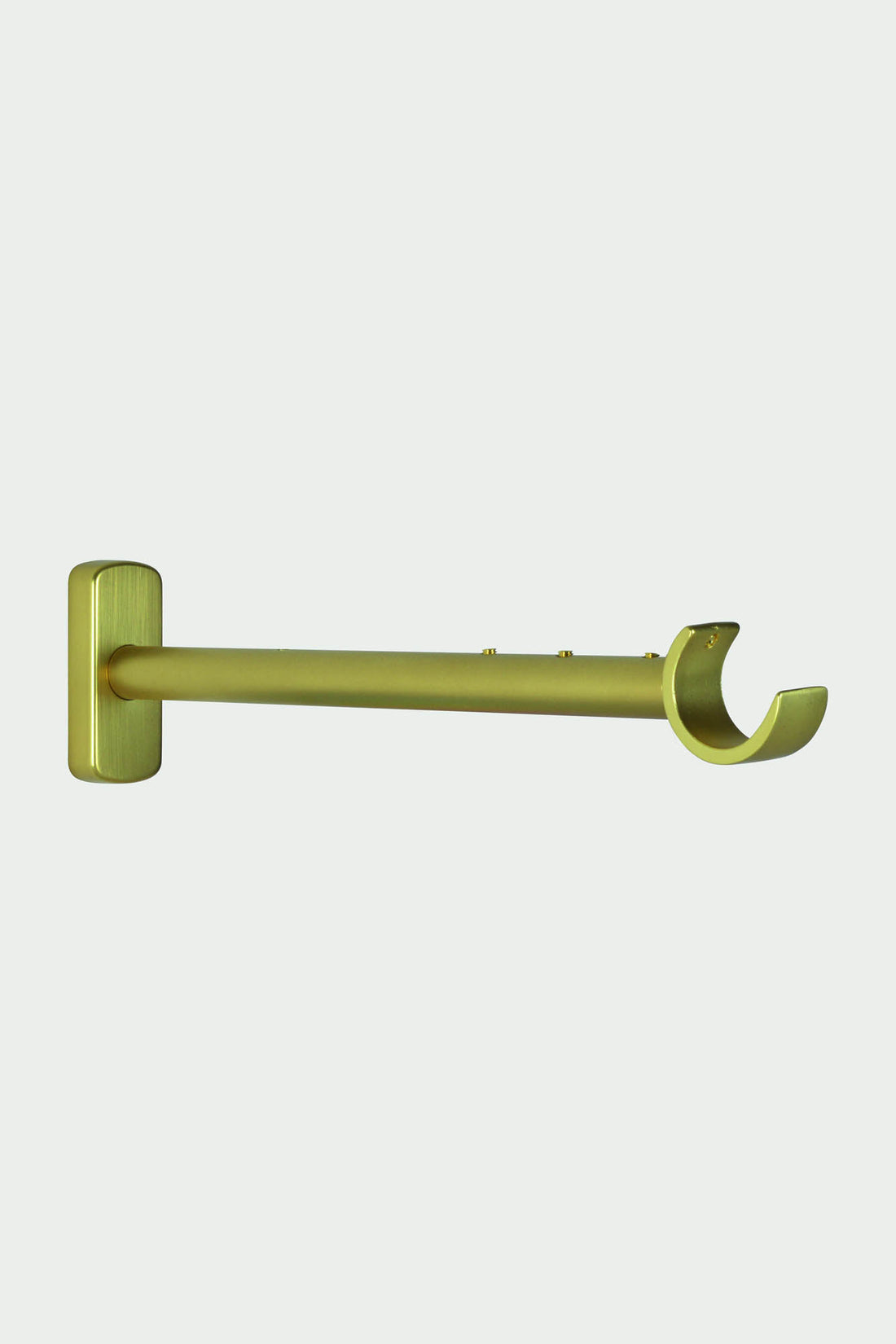 2 Brushed brass steel long brackets - 25cm