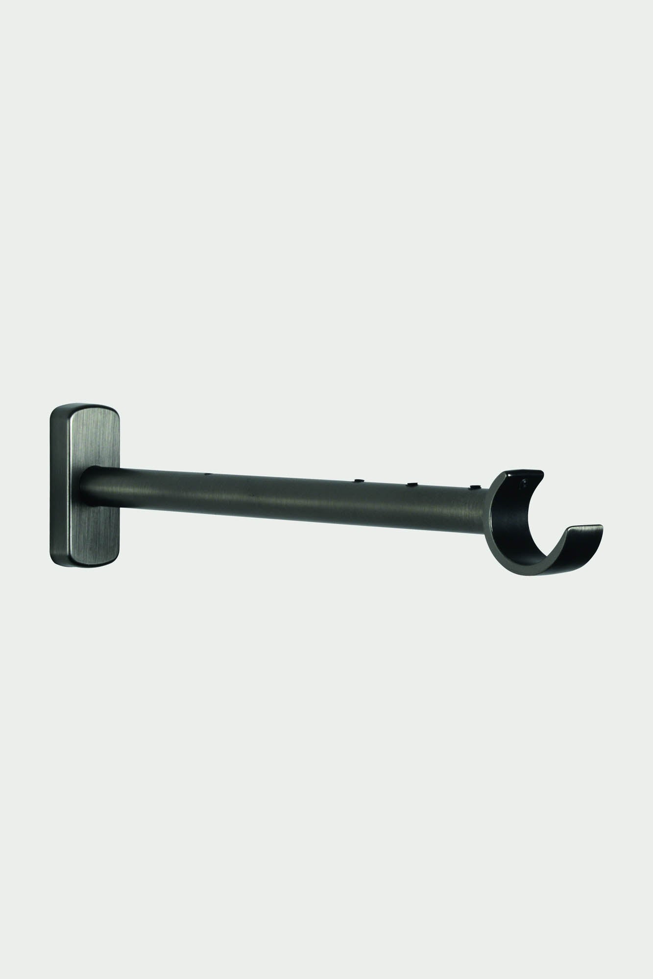 2 Black nickel steel long brackets - 25cm