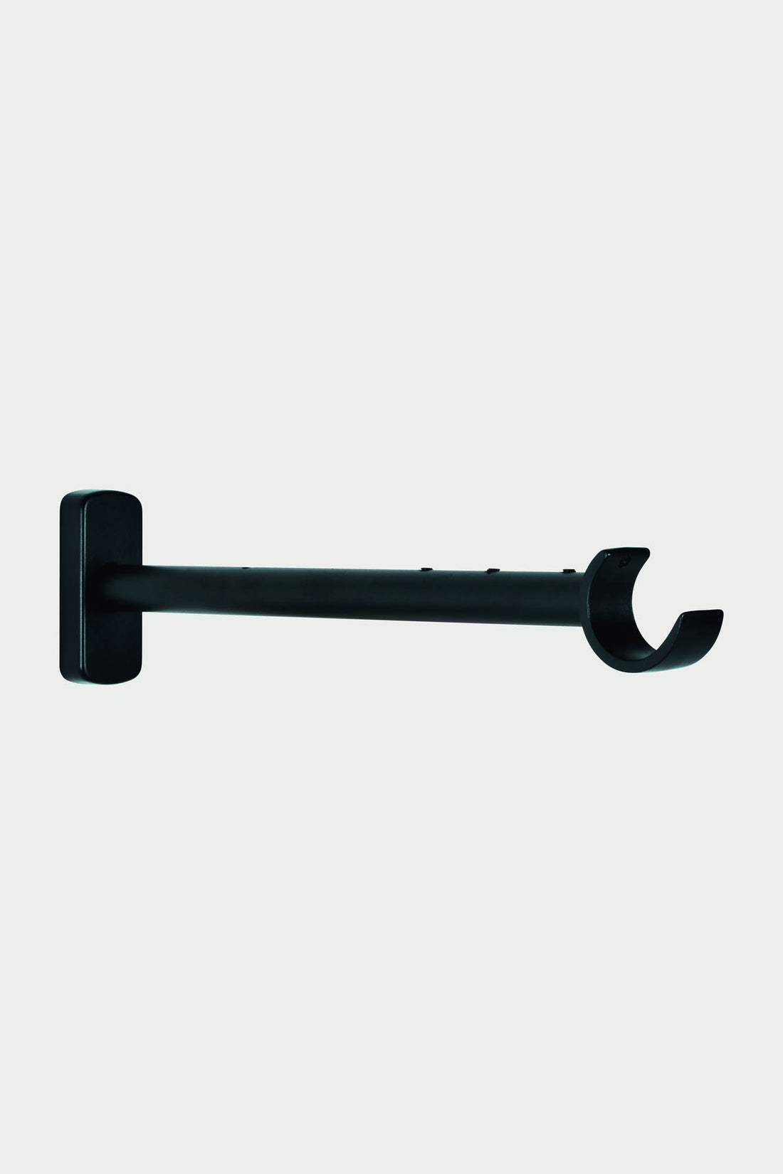 2 Black steel long brackets - 25cm