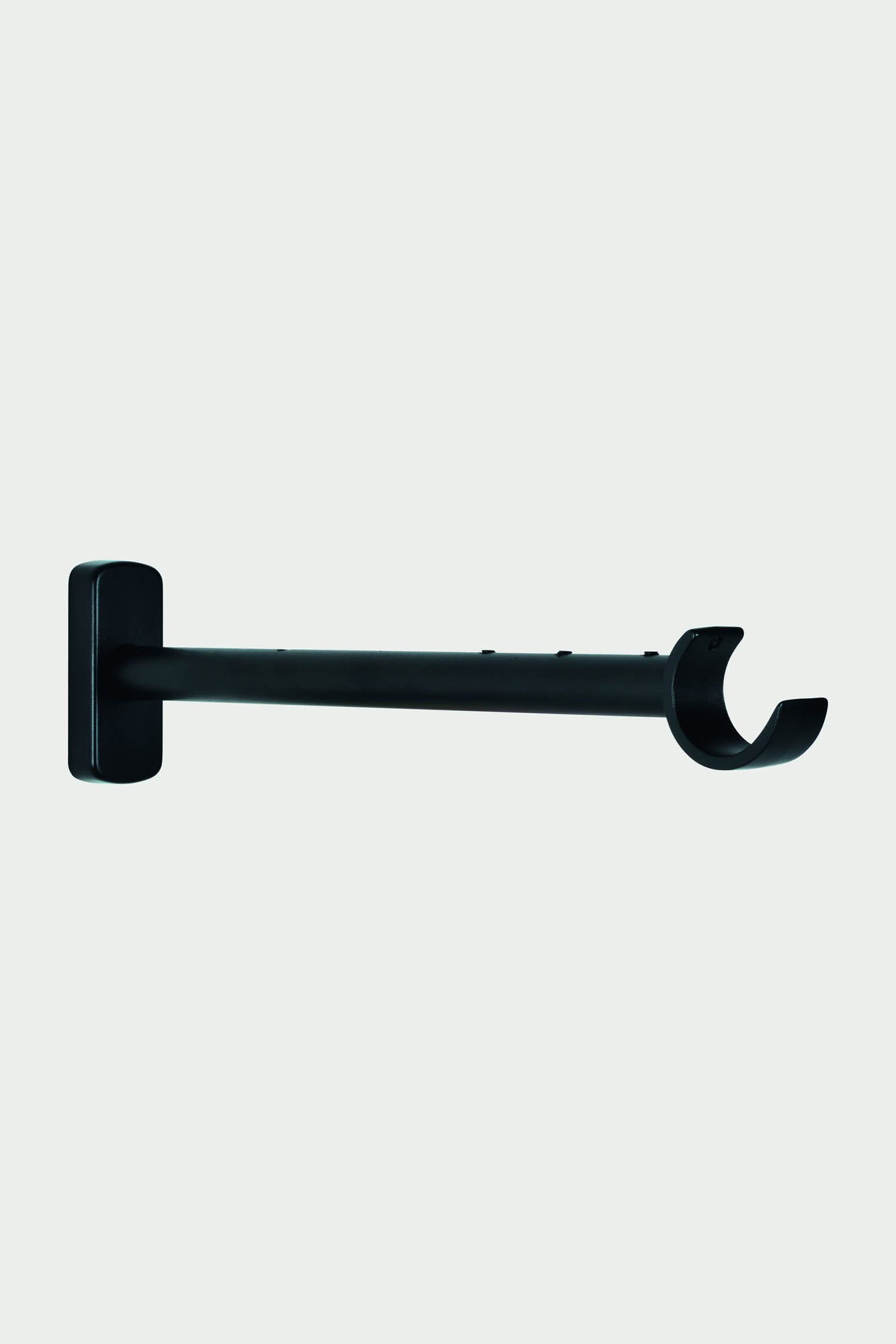 2 Black steel long brackets - 25cm