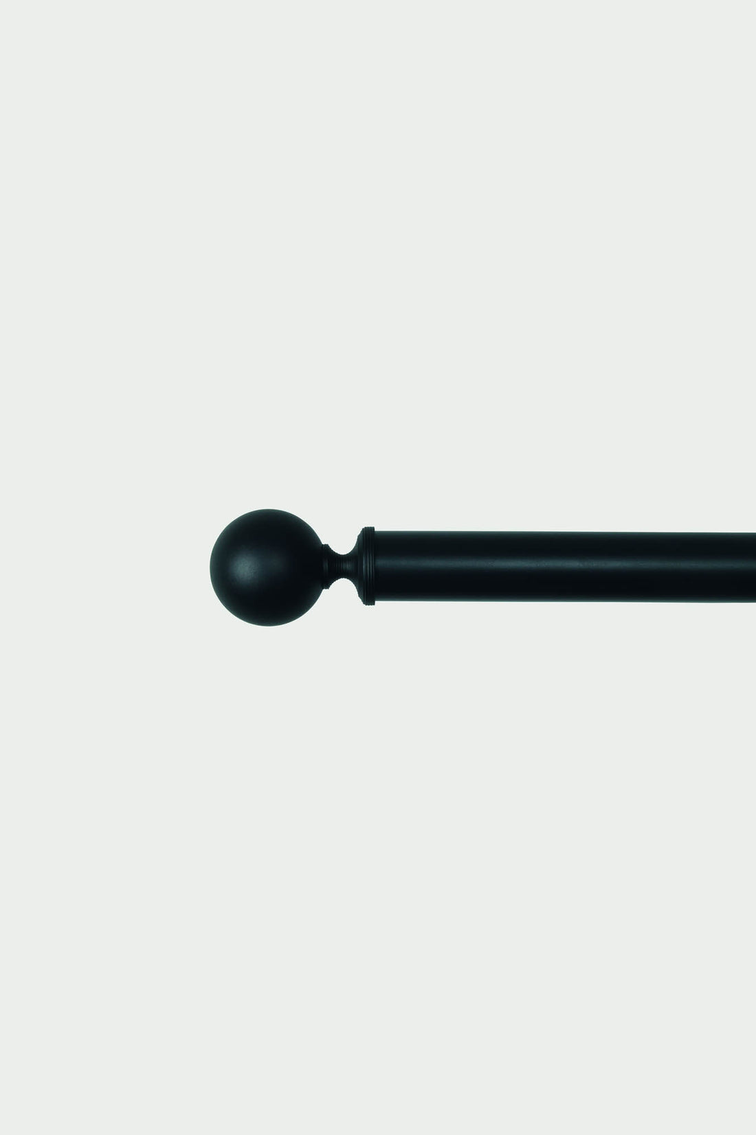2 Black steel ball finials