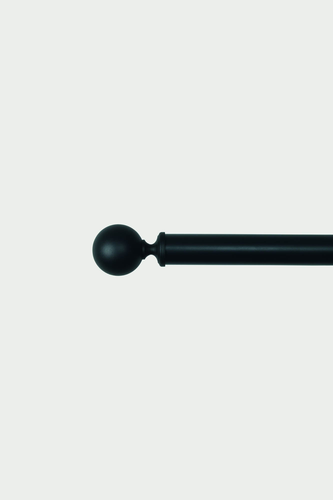 2 Black steel ball finials