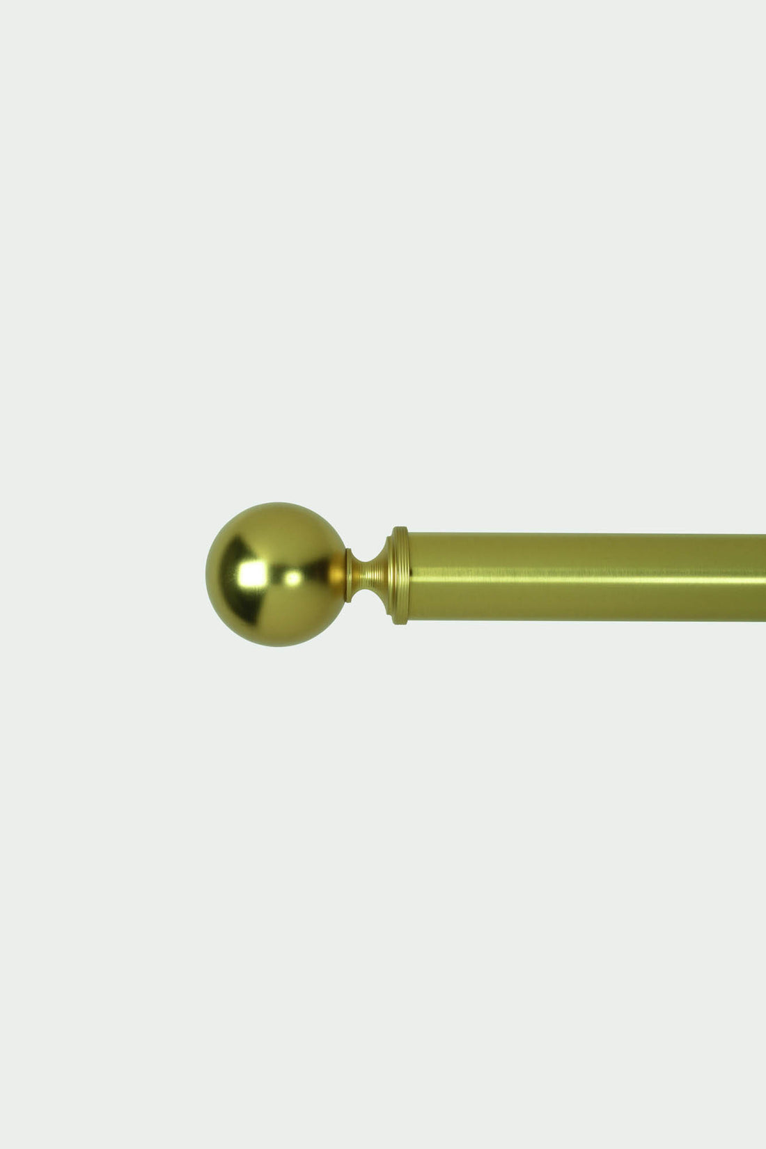 2 Brushed brass steel ball finials