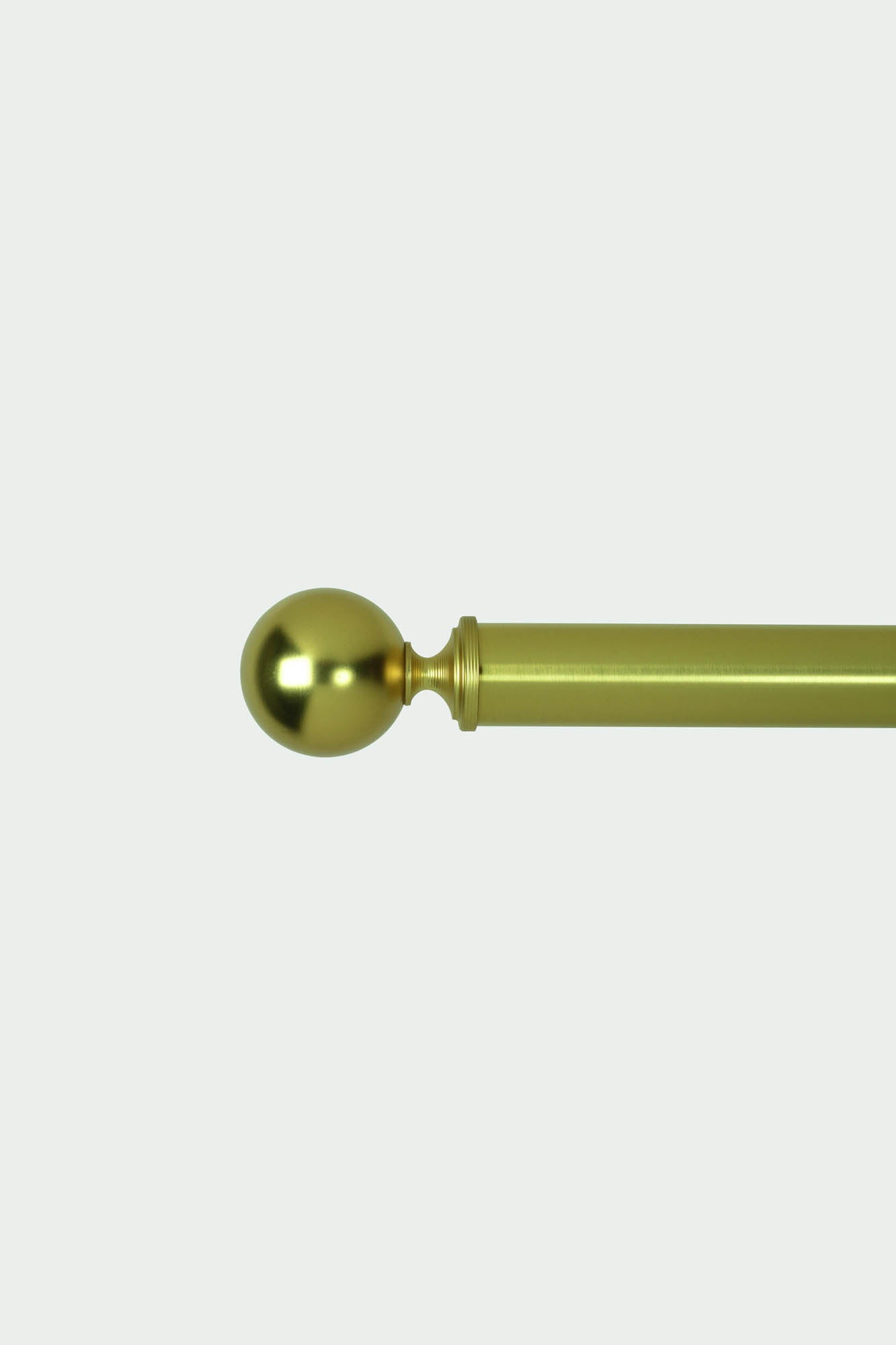2 Brushed brass steel ball finials