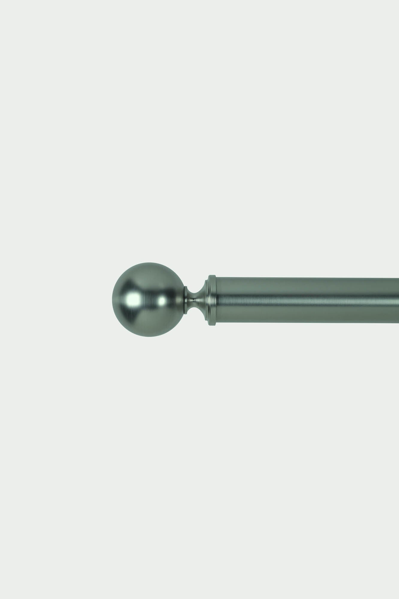 2 Polished nickel steel ball finials