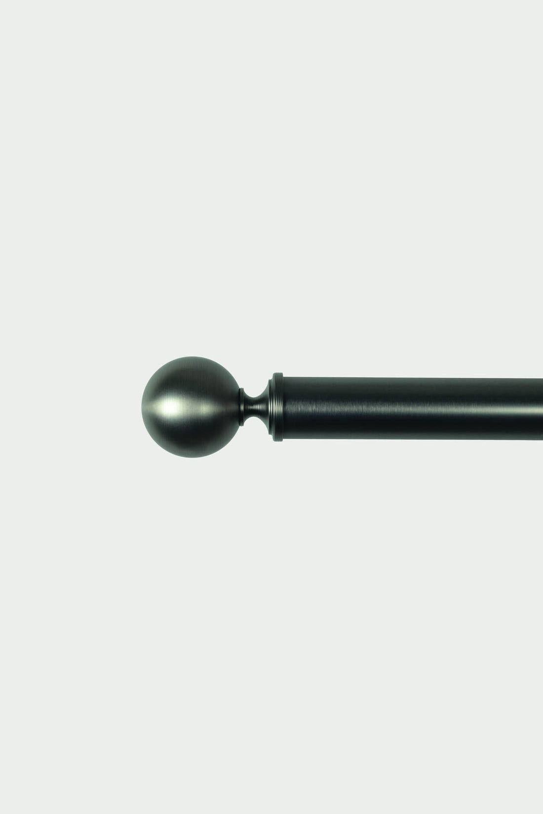 2 Black nickel steel ball finials