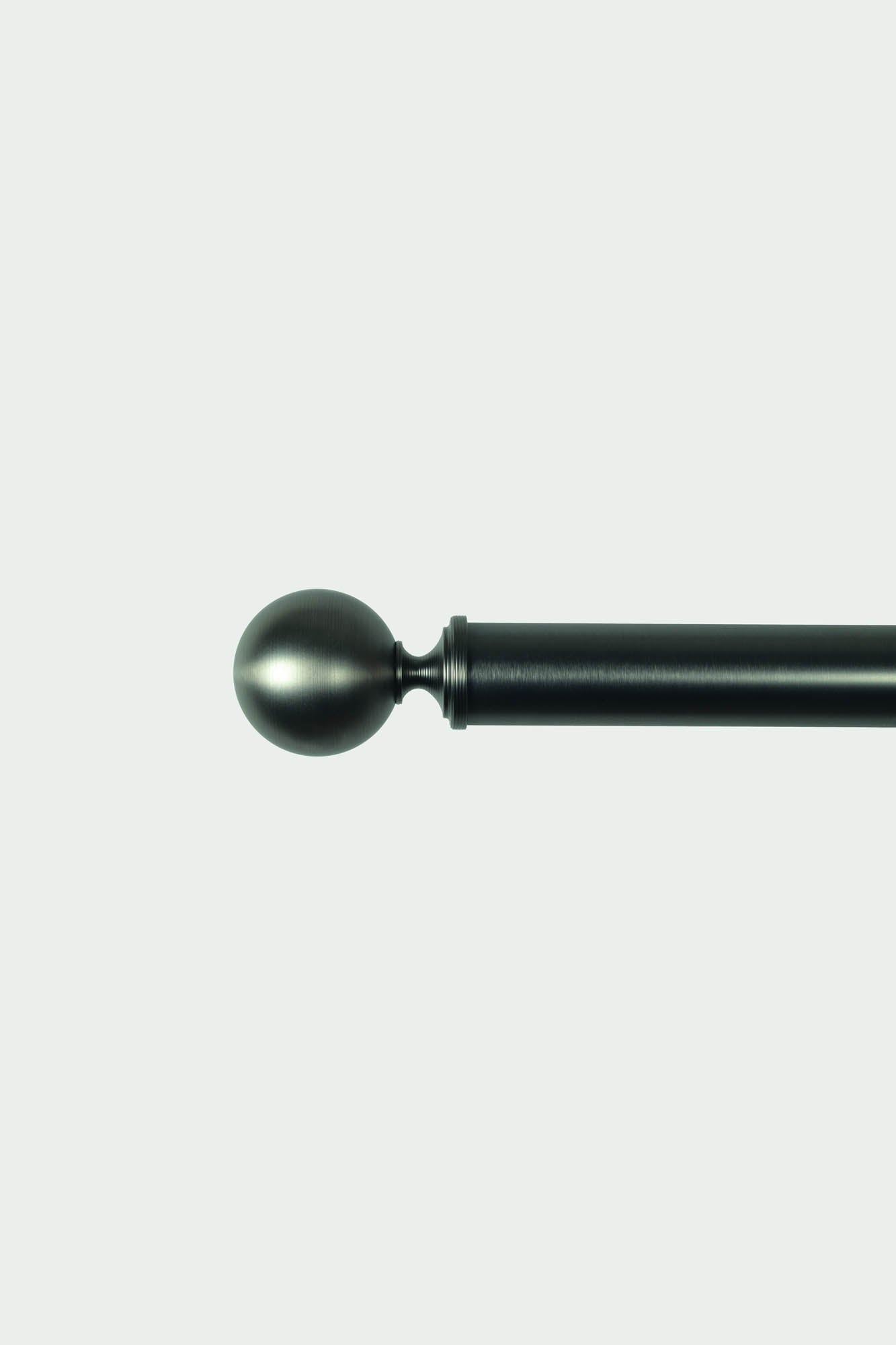 2 Black nickel steel ball finials