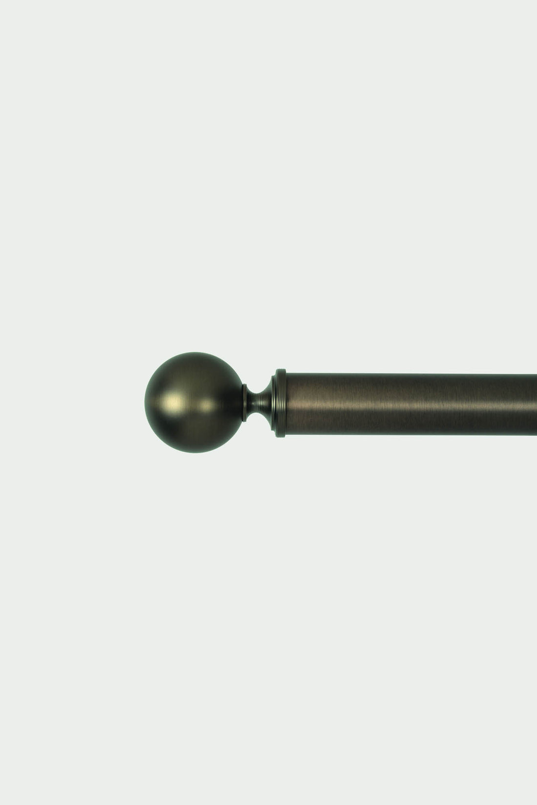 2 Brushed bronze steel ball finials