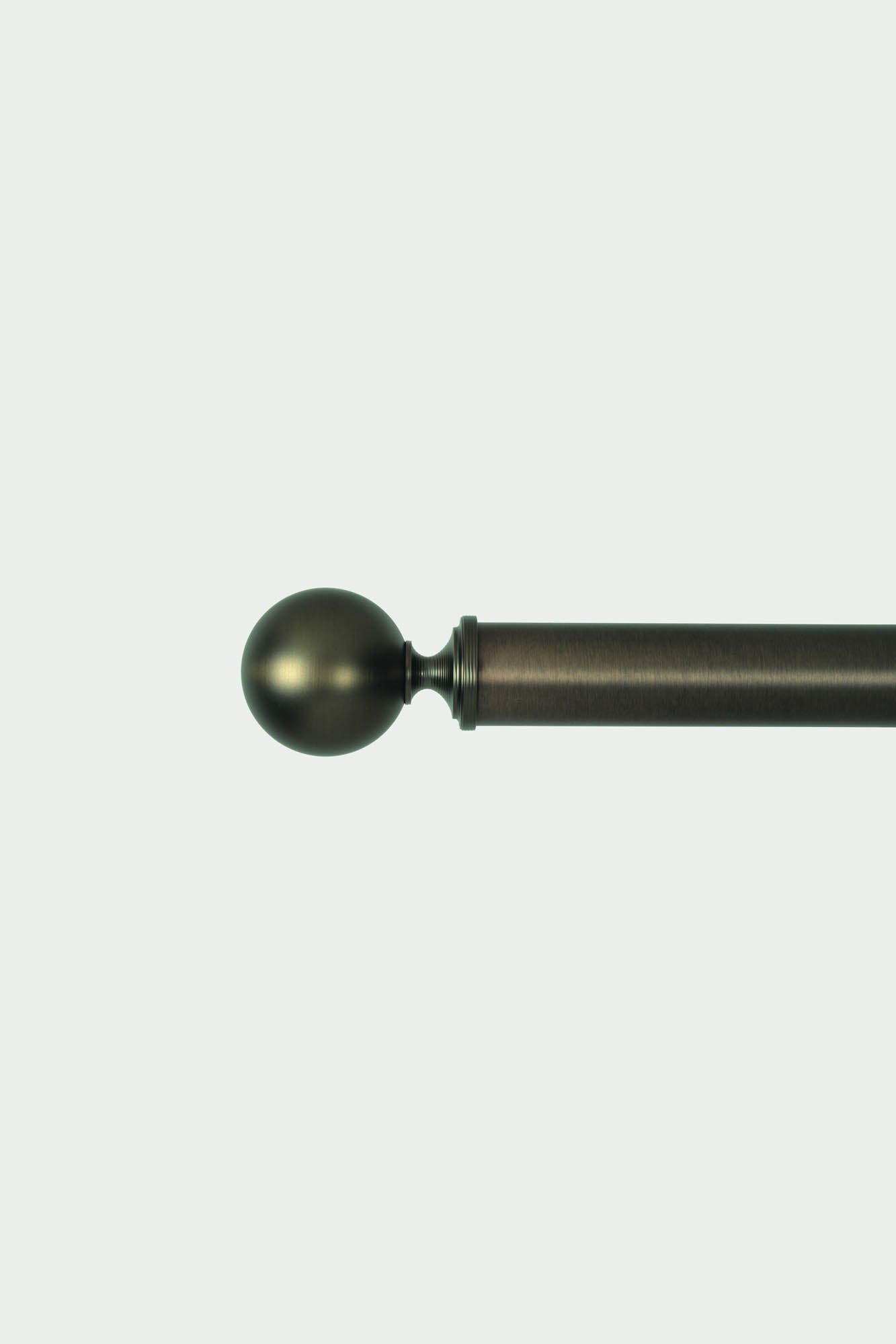 2 Brushed bronze steel ball finials