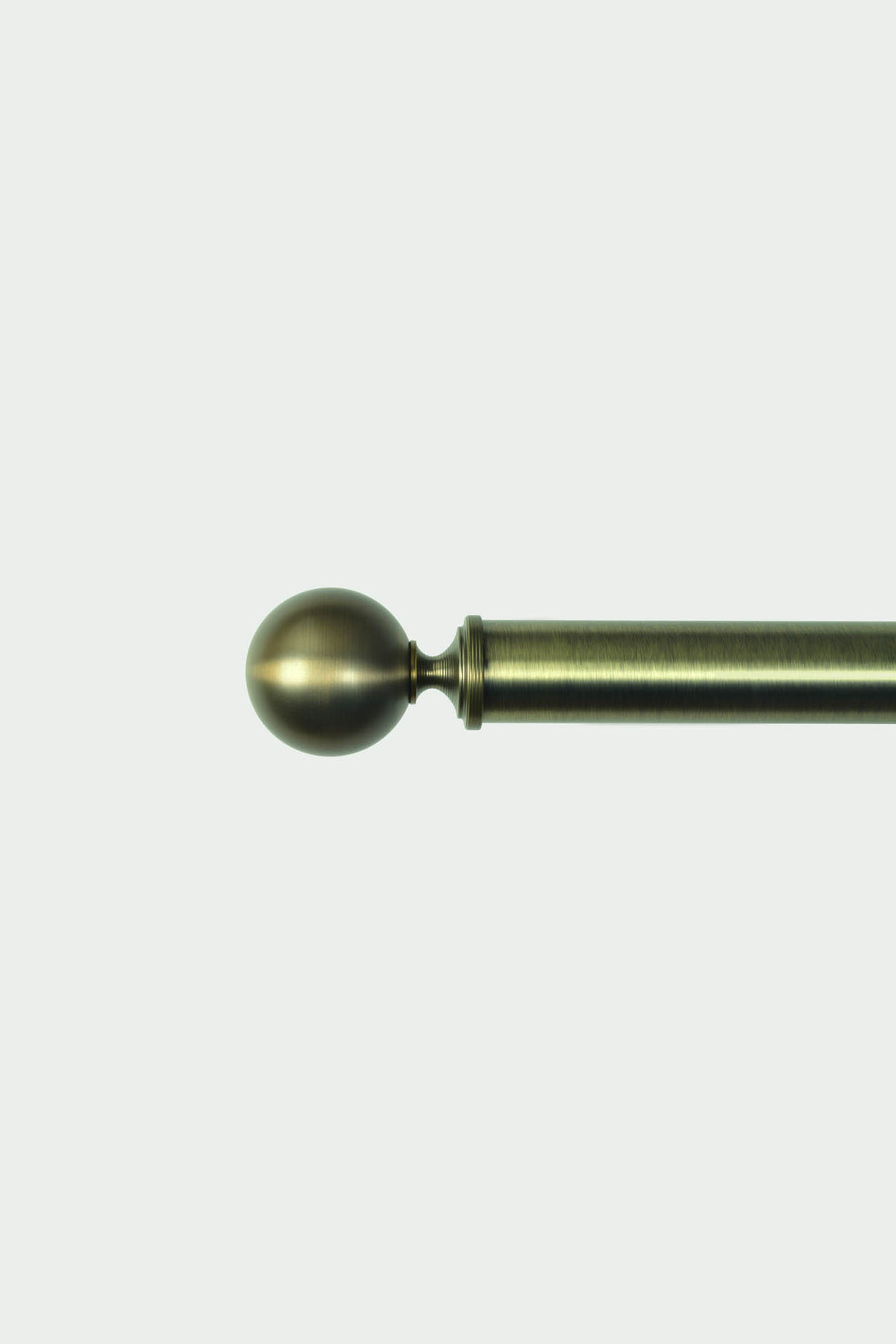 2 Antique brass steel ball finials