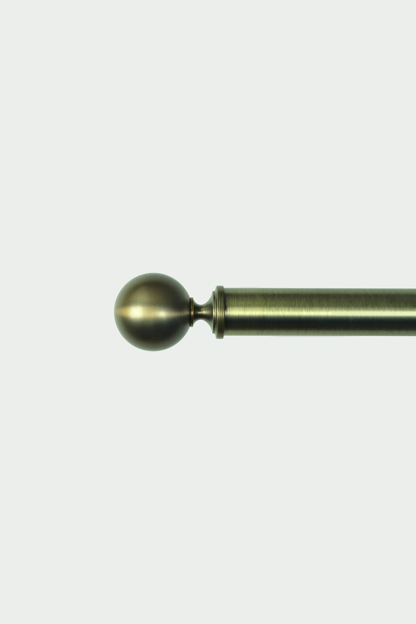 2 Antique brass steel ball finials