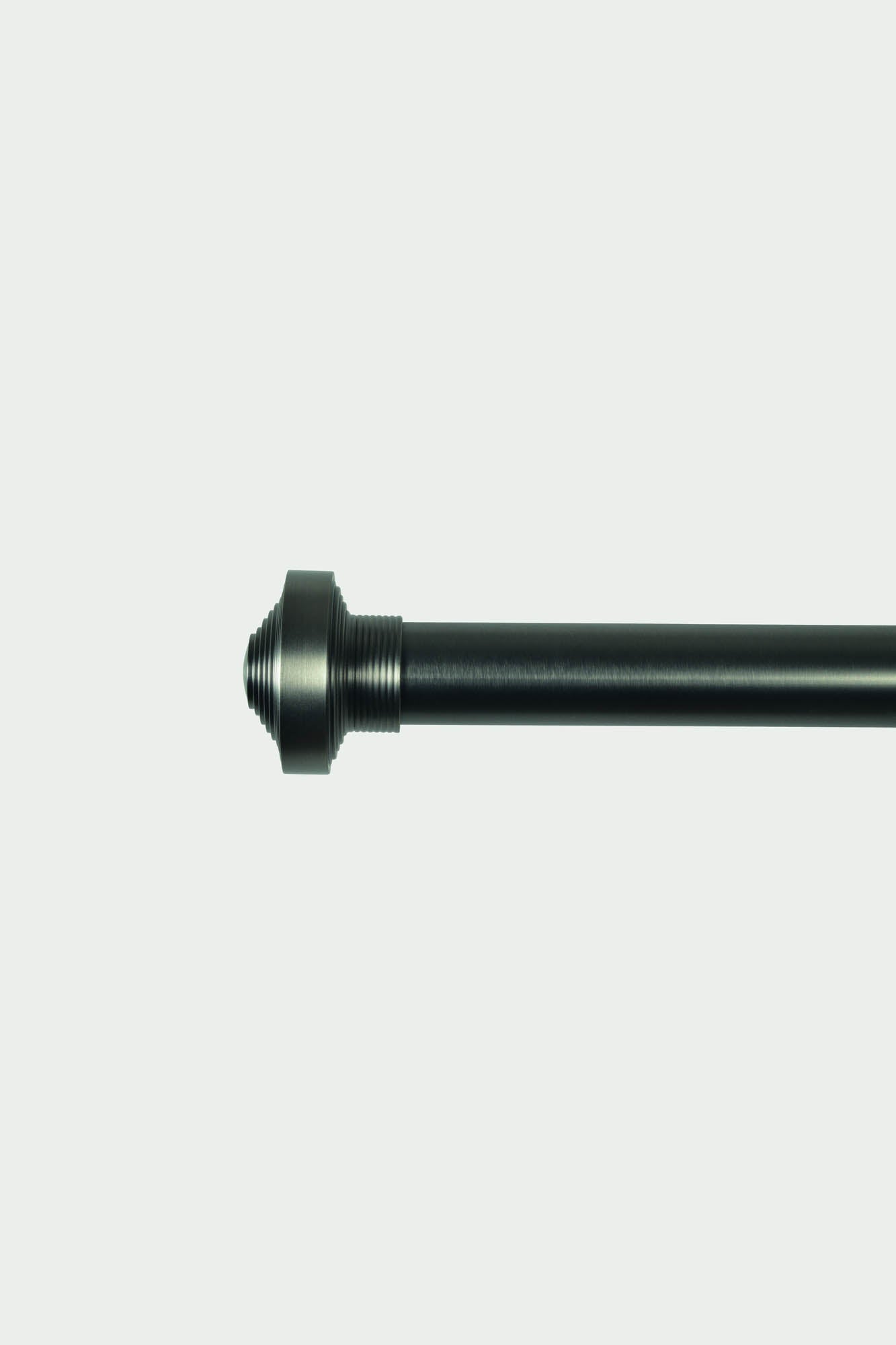 2 Black nickel steel dome finials