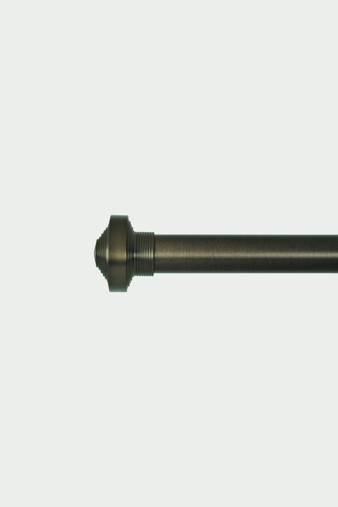 2 Brushed bronze steel dome finials