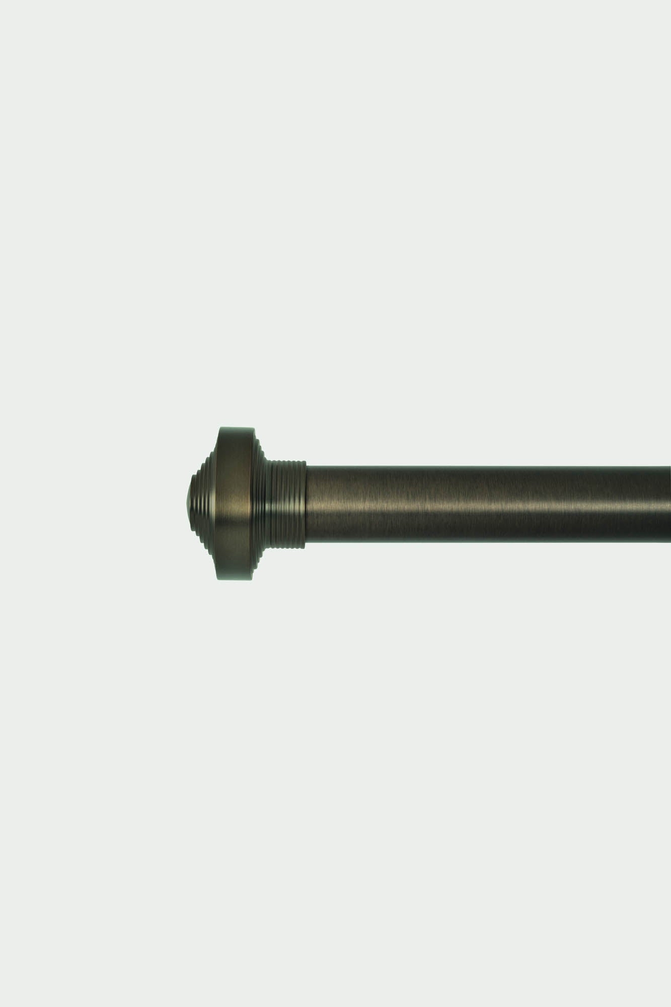 2 Brushed bronze steel dome finials
