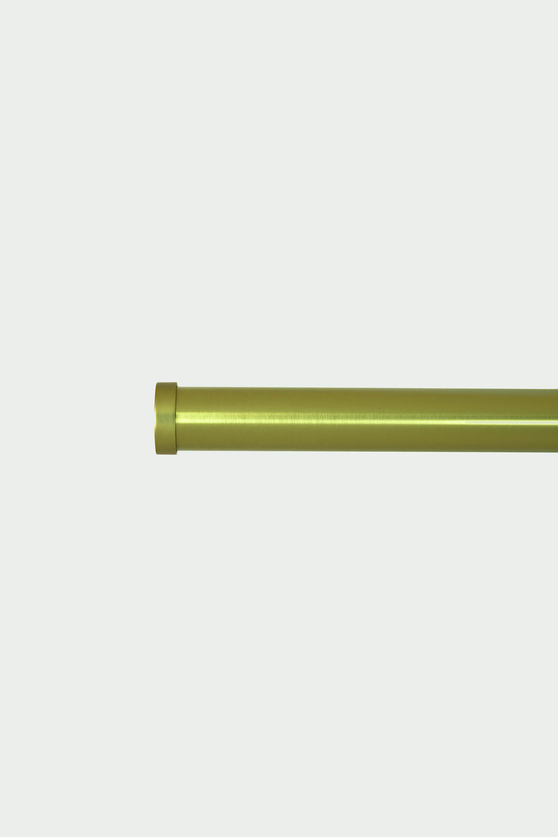 2 Brushed brass steel end cap finials