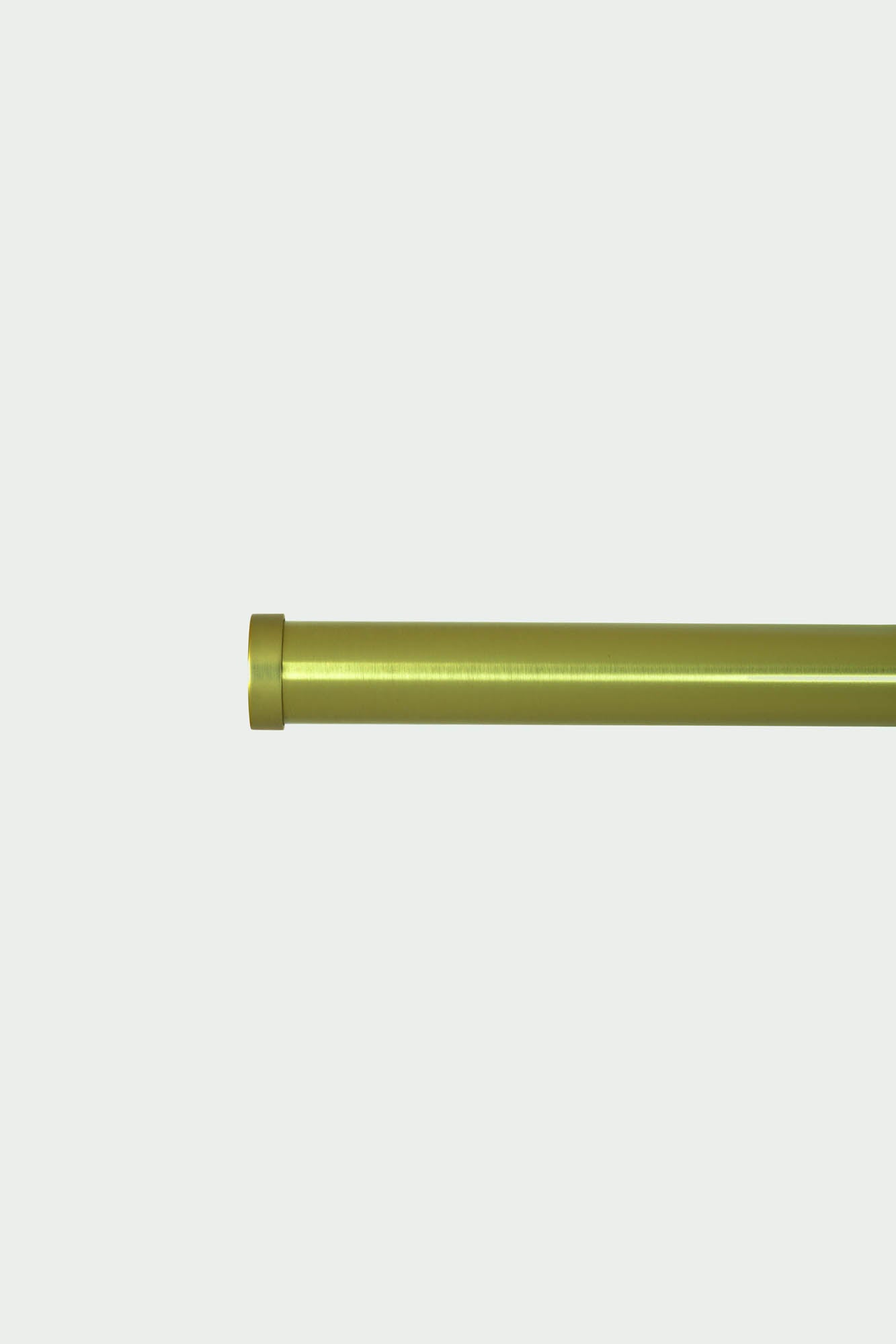 2 Brushed brass steel end cap finials