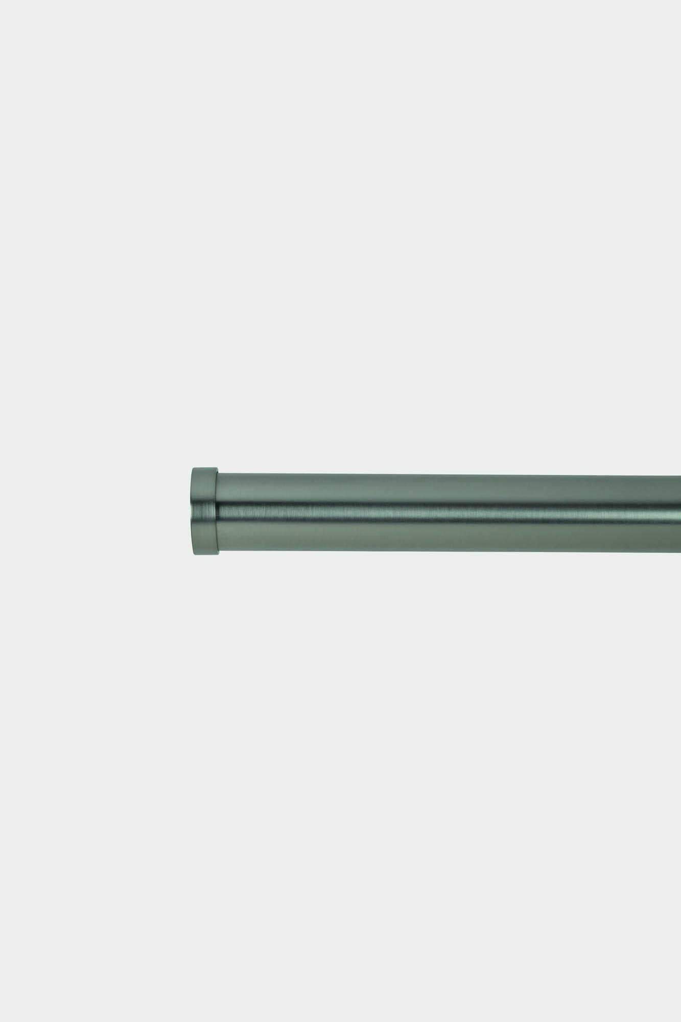 2 Polished nickel steel end cap finials