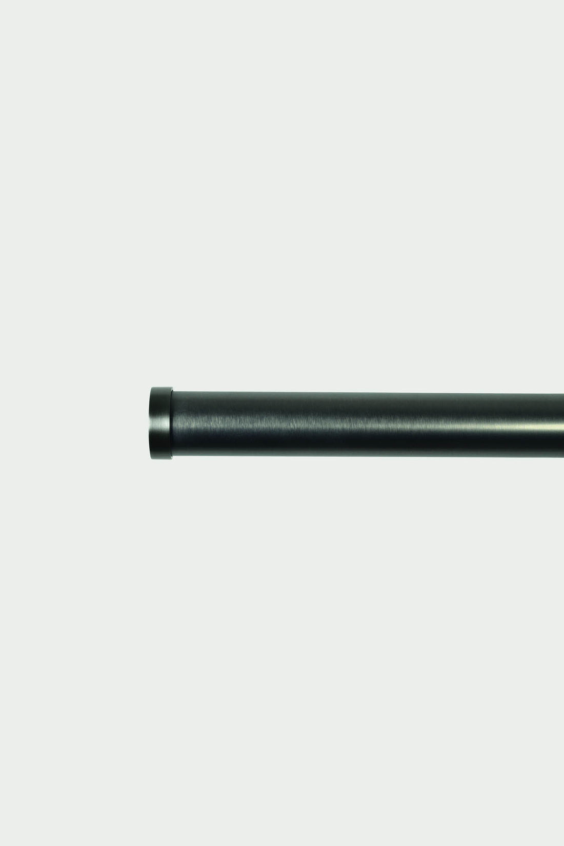 2 Black nickel steel end cap finials