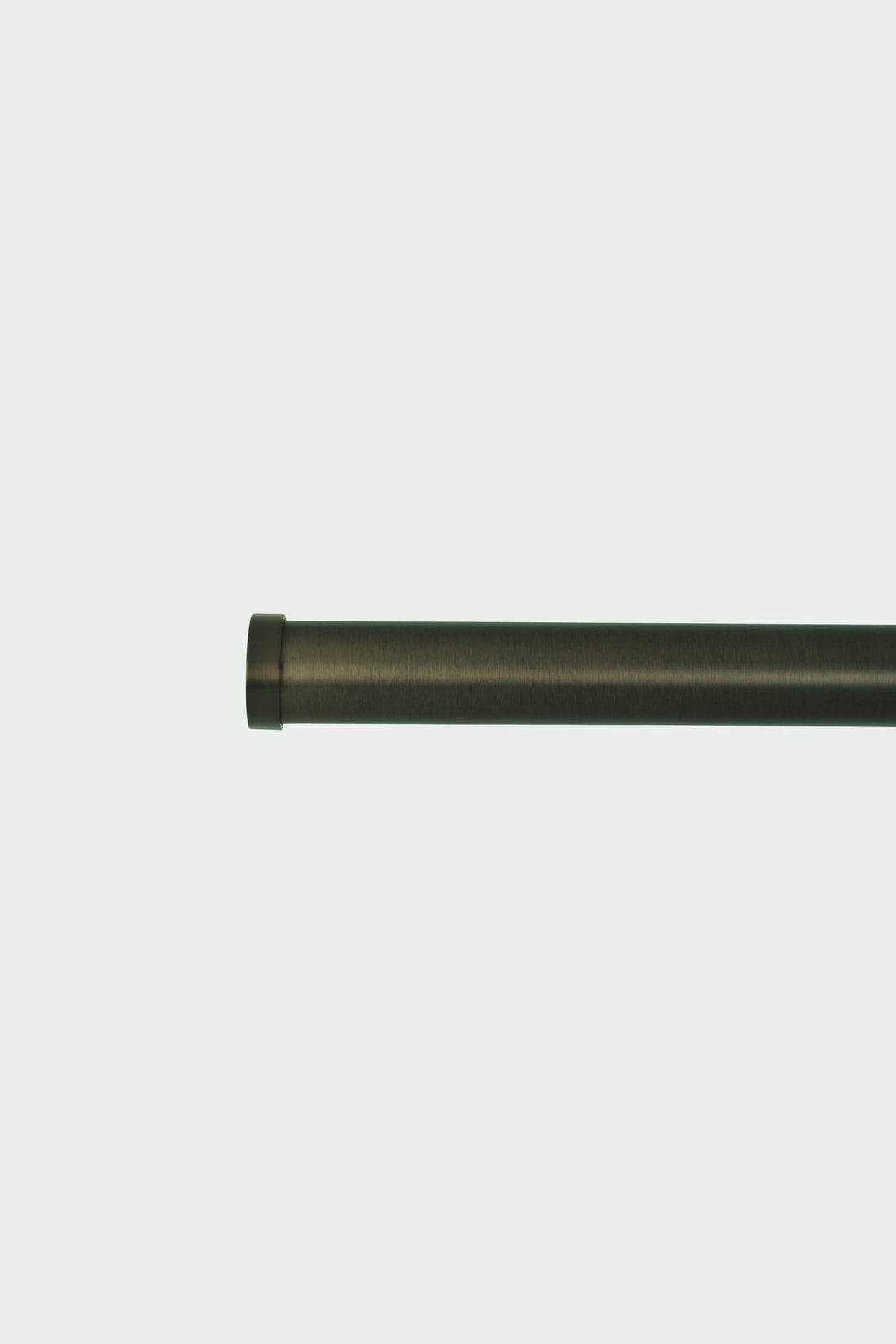 2 Brushed bronze steel end cap finials
